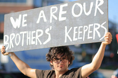 We Are Our Brothers Keepers Protestor